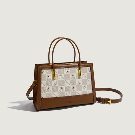 2025 hot-selling handbag women's popular fashion retro printed shoulder bag high-end sense large-capacity commuter bag wholesale