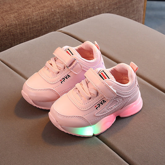 flowersverse Spring and Autumn New Lights Children Sneaker Shoes Led Boy's Shoes Casual Shoes Girls Sneaker Light Shoes
