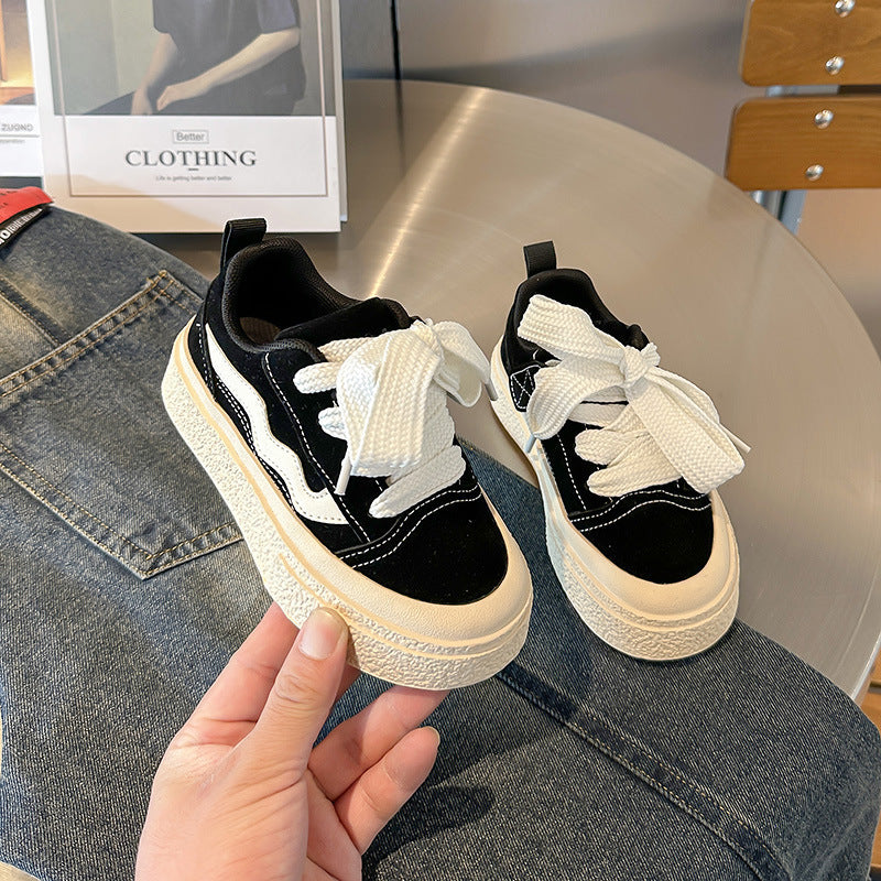 flowersverse Girls' Sneakers Spring New Children's Shoes Children Soft Bottom Casual Shoes Boy Versatile Casual Non-Slip Sneaker