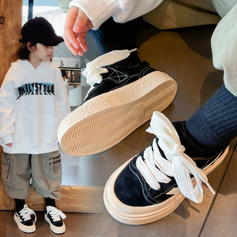 flowersverse Girls' Sneakers Spring New Children's Shoes Children Soft Bottom Casual Shoes Boy Versatile Casual Non-Slip Sneaker