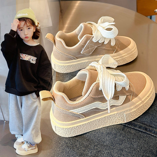 flowersverse Girls' Sneakers Spring New Children's Shoes Children Soft Bottom Casual Shoes Boy Versatile Casual Non-Slip Sneaker