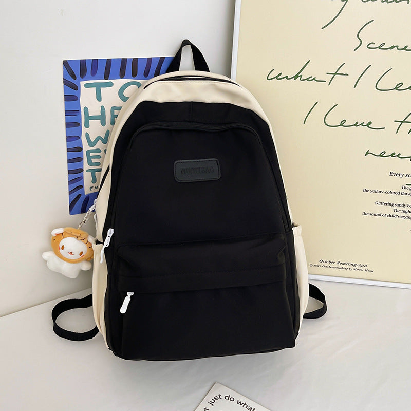 Backpack for Women New Korean Original Harajuku Contrast Color Student Schoolbag Sweet Large Capacity Versatile Backpack for Men