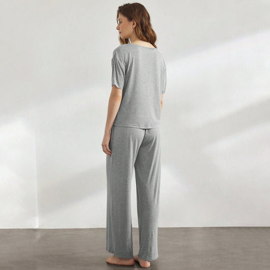 FLOWERSVERSE 2025 popular spring and summer 2025 New simple high-end loungewear suit can be worn outside casual commuting two-piece set women