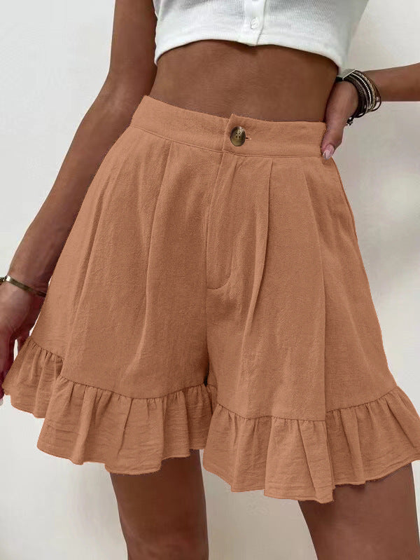 flowersverse Summer New Hot Shorts Casual Wide Leg Loose Shorts HOTan and NEWn Women's Clothing High Waist Shorts