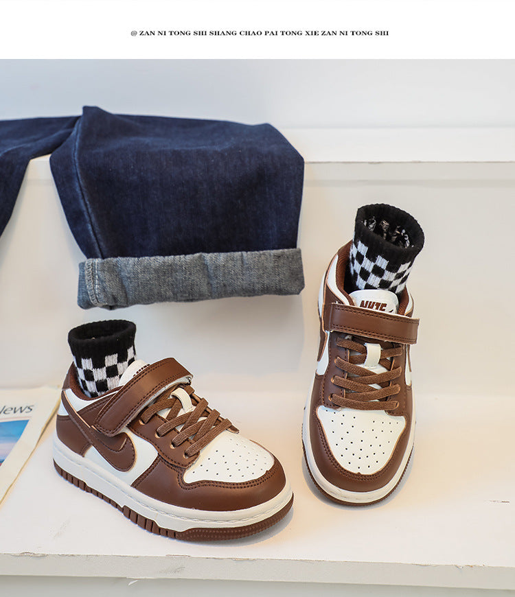 flowersverse Boys' Sports Sneakers Autumn New Girls' Low-Top Soft Bottom Casual Shoes Children's Breathable Sports Children's Shoes