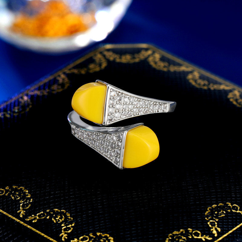 2025 Popularan style retro high-end jewelry set open ring niche design personalized simple geometric bracelet bracelet