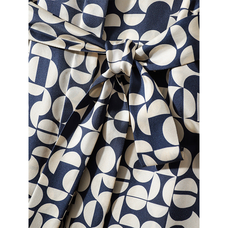 2025 Mulberry silk floral shirt dress summer new women's clothing satin printed silk skirt medium and long