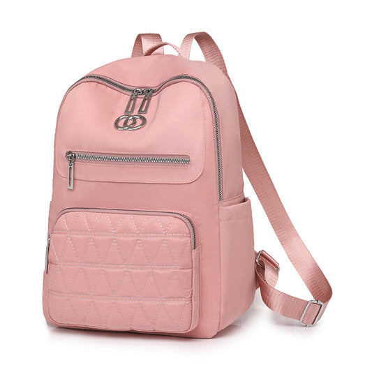 FLOWERSVERSE 2025 Nylon backpack women's Korean version fashion versatile schoolbag light travel backpack trend school commute large capacity