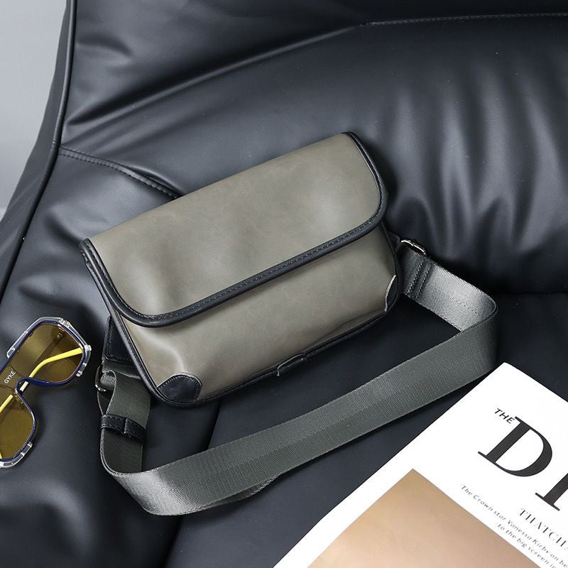 FLOWERSVERSE Korean Style Men's Shoulder Bag Trendy Men's Messenger Bag Street Fashion Pouch Student Bag Youth Messenger Bag New