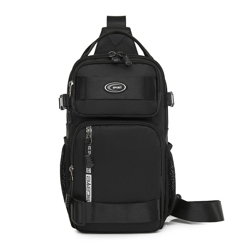 FLOWERSVERSE New Large Capacity Men's Chest Bag Portable Crossbody Small Bag Men's Backpack Travel Sports Waist Bag Cross-Border Wholesale