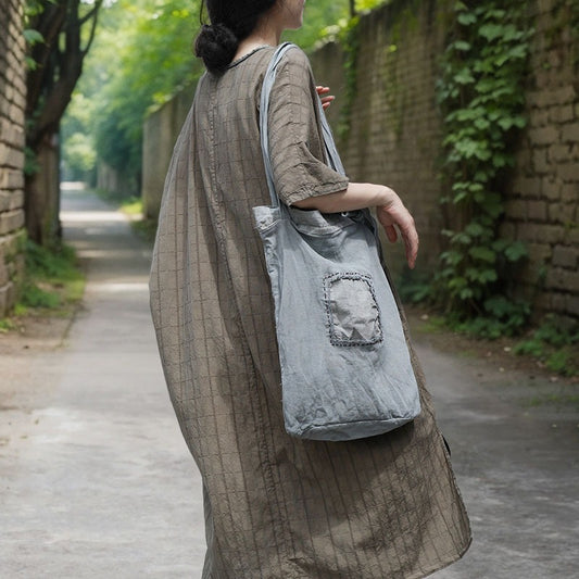manual wiring multi-purpose messenger bag cotton and linen travel Fengsen Zen leisure simple literary bag