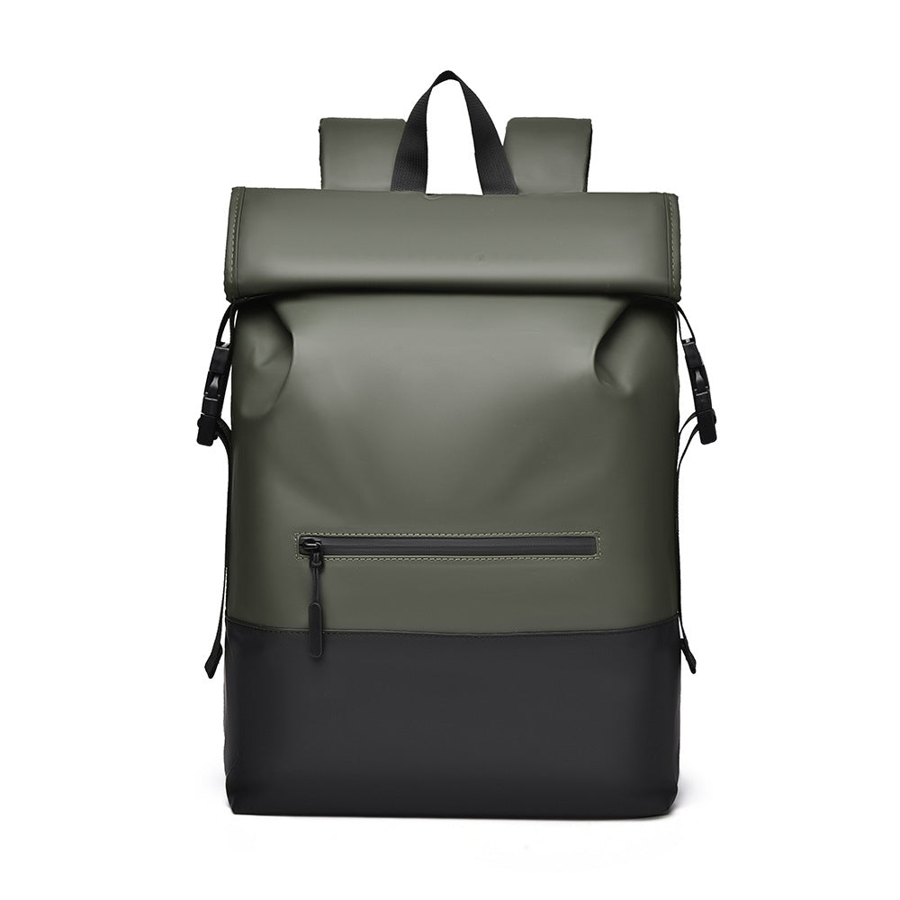 2025 men's backpack, business travel, high-end sense, large-capacity backpack, fashionable commuter roll-up design, backpack