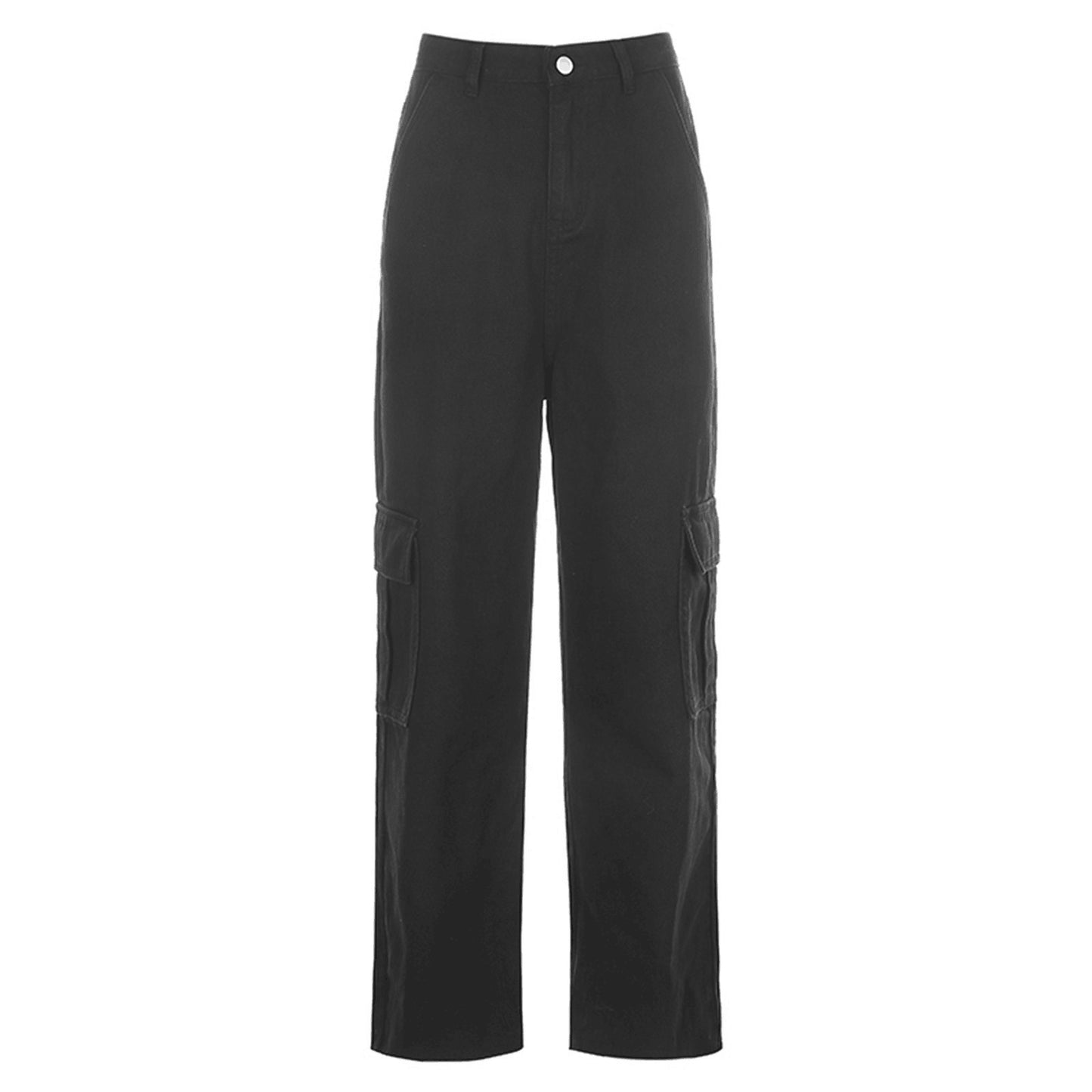 Factory direct sales Popular trade high waist slim fit multi-pocket overalls jeans women