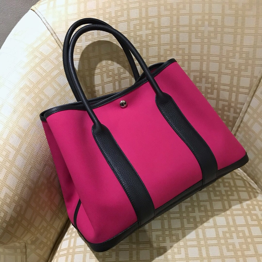 FLOWERSVERSE 2025 High quality handmade wax line bucket bag women's bag tote bag canvas color matching garden bag large bag shopping bag catfish bag