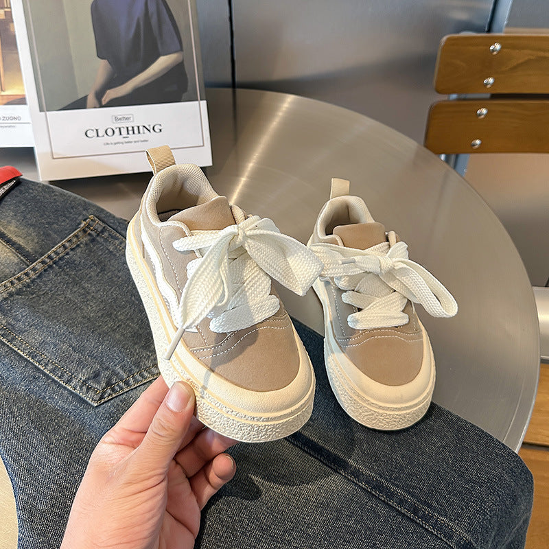 flowersverse Girls' Sneakers Spring New Children's Shoes Children Soft Bottom Casual Shoes Boy Versatile Casual Non-Slip Sneaker