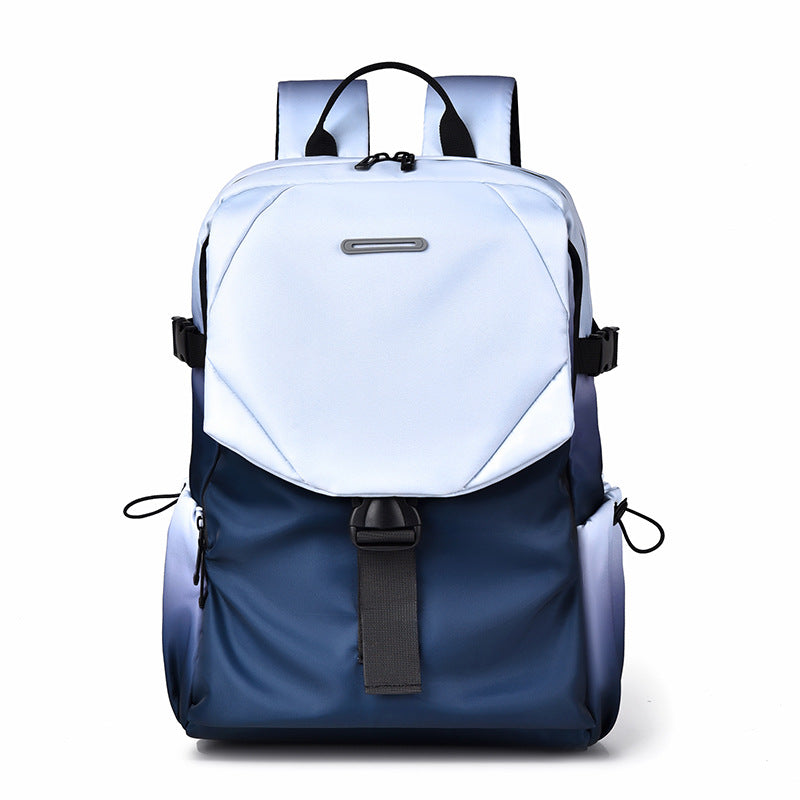 2025 new men's backpack advanced sense gradual change backpack large capacity leisure commuting computer bag student schoolbag