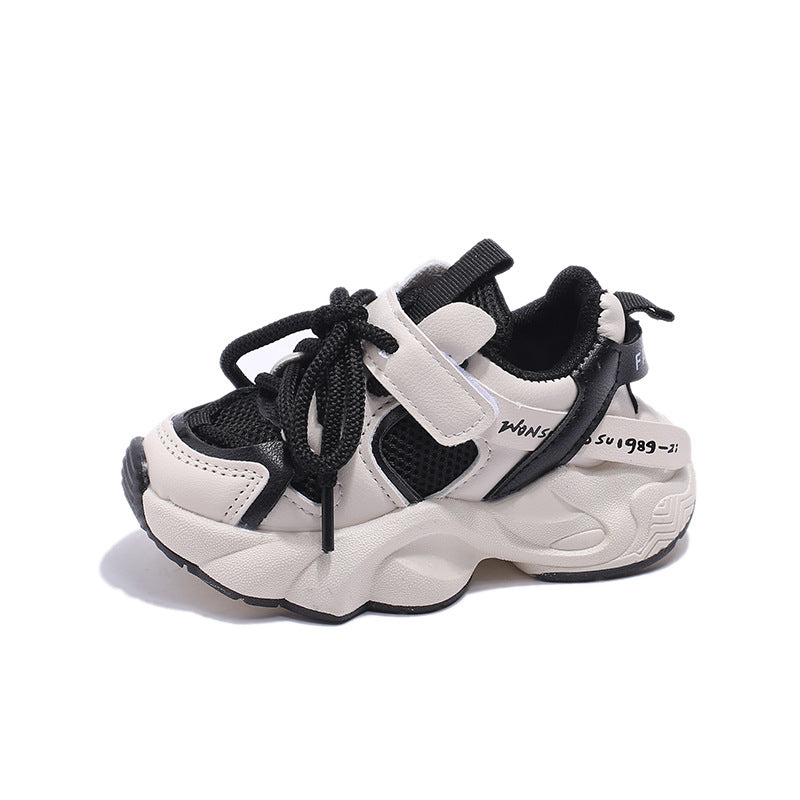 flowersverse Children's Shoes Spring New Children Sneaker Mesh Breathable Baby Toddler Running Shoes Boys and Girls Dad Shoes