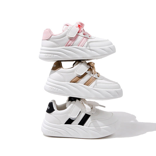 flowersverse Girls' Shoes Spring and Autumn New Children Sports Dad Shoes Soft Bottom Girls Medium and Big Children Light Running Shoes Non-Slip