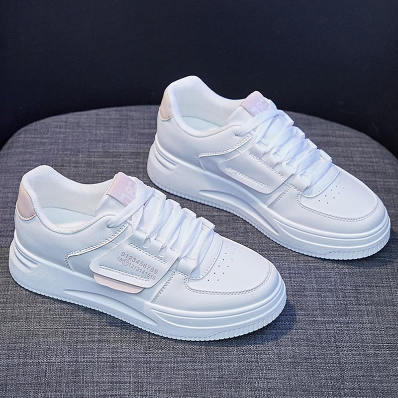 Black Friday Amozae 2022 Spring New White Shoes Women's Vulcanize Shoes Fashion Sneakers Women Casual Shoes Platform Sneakers Ladies Flat Shoes