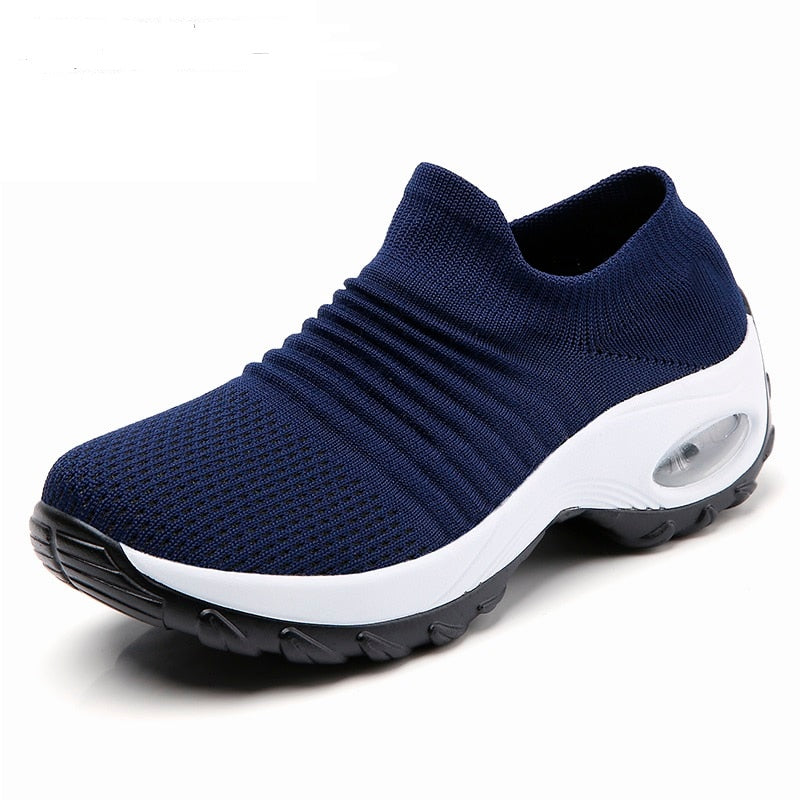 flowersverse Women Sneakers Fashion Breathable Mesh Casual Shoes Platform Sneakers Increasing Woman Vulcanize Shoes Walking Zapatillas Mujer