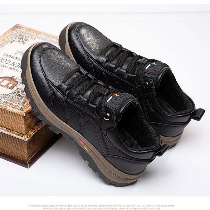 Amozae Autumn Casual Men Leather Shoes Quality Men's Casual Sneakers Designer Bussiness Outdoor Shoes For Man Driving Work Shoe