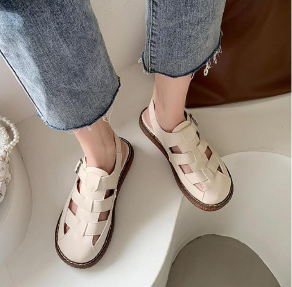 Graduation Gift Women Sandals Flat-Bottomed Heightened Hollow Ladies Shoes Summer New Refreshing Comfortable Gladiator Females Sandals