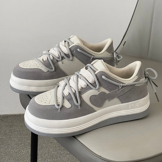 Thanksgiving Amozae Pink Women Vulcanized Shoes Chunky Sneakers Women Flats New Design Sport Shoes Lace Up Women Shoes Fashion Walking Sneakers