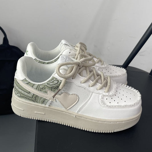 flowersverse New Designer Sneakers Women Shoes Large Size 43 44 Women Vulcanized Shoes Platform Sneakers Women Flat Shoes Light Couple Shoes