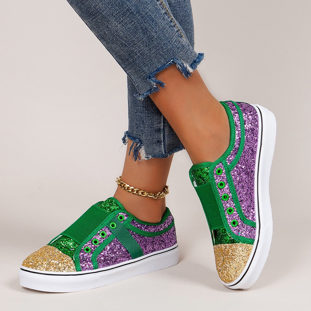 Thanksgiving flowersverse Women Vulcanize Shoes Sneakers Bling Shoes Girl Glitter Sneakers Casual Female Breathable Lace Up Outdoor Sport Shoes
