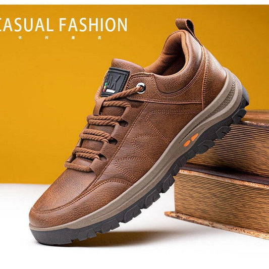 Amozae Autumn Casual Men Leather Shoes Quality Men's Casual Sneakers Designer Bussiness Outdoor Shoes For Man Driving Work Shoe