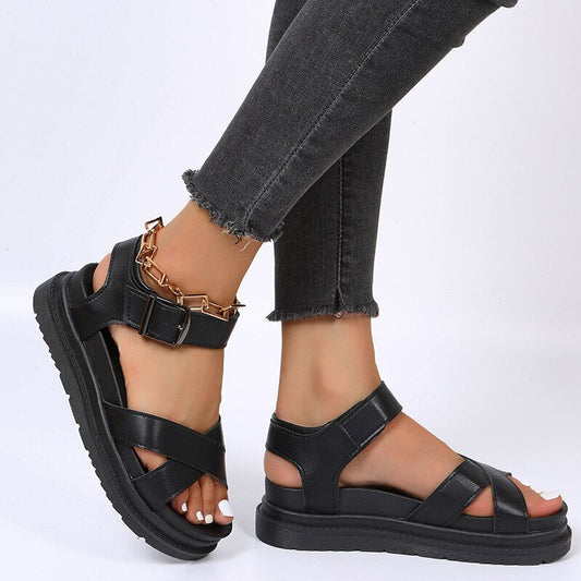Amozae Summer Women's Wedge Platform Sandals Fashion Open Toe Shoes Woman Sandals Ladies Casual Sandalias Mujer Verano 2022
