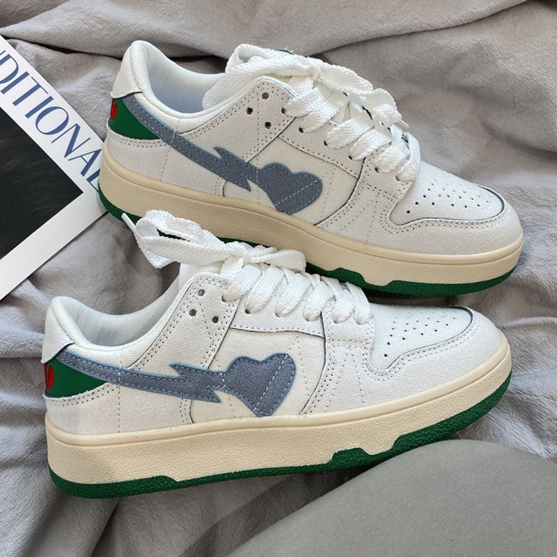 Black Friday Amozae 2022 Women Sneakers White Canvas Shoes Zapatillas Mujer Light Flat Shoes Women Vulcanized Shoes Sport Running Shoes Plus Size 44
