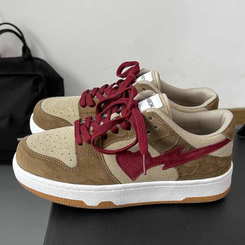 Black Friday Amozae Retro Vulcanized Sneakers Women Casual Shoes Breathable Light Flat Shoes Women Walking Sneakers Couple Shoes Large Size 36-44