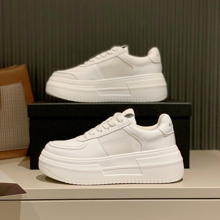 Amozae VIP Link For Dropshipping Fujin Chunky Sneakers Women Spring Thick Bottom Daddy Shoes Round Toe Breathing Leisure Women Shoes
