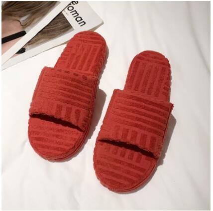 Amozae Women's Open-Toe Platform Shoes Green Corduroy Flat Slippers Outdoor Women's Sandals Summer Flip Flops Женские Тапочки