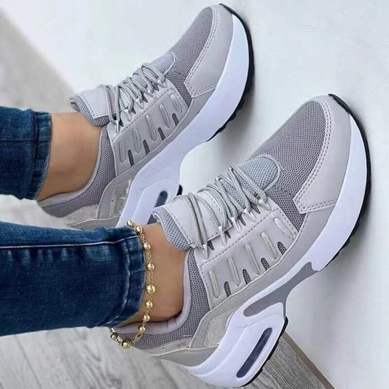 Amozae 2022 Comfortable Outdoor High-Quality Walking Shoes Women's White Shoes Spring Autumn New Lace-Up Flat Casual Sports Shoes