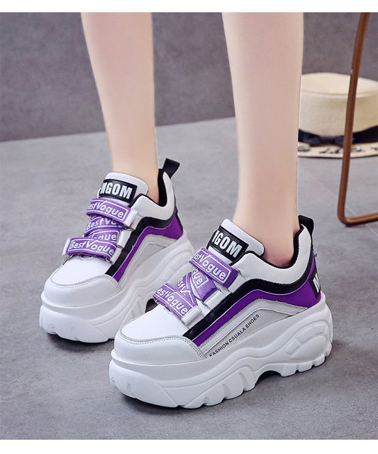 Amozae Sneaker Women Buckle Woman Muffin Breathable Women Causal Shoes Platform Spring Autumn Fashion Thick Bottom Sneakers