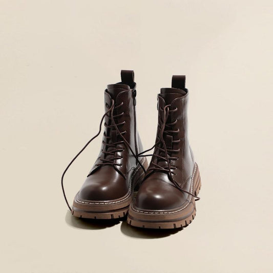 flowersverse Winter Black Women Boots Med Heel Round Toe Lady Ankle Boots New Fashion British Style Sweet Fleece Thick-Soled Short Shoe