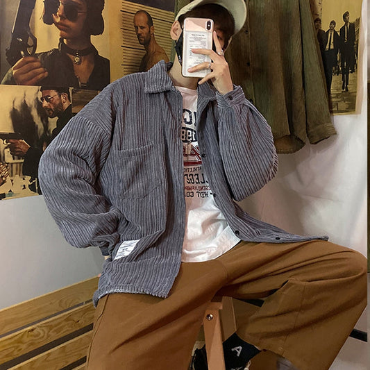 flowersverse Autumn Shirts for Mens Manga Designer Clothes Blouses Korean Clothes Button Up retro Shirt Hippie Cardigan Japanese Long Clothes