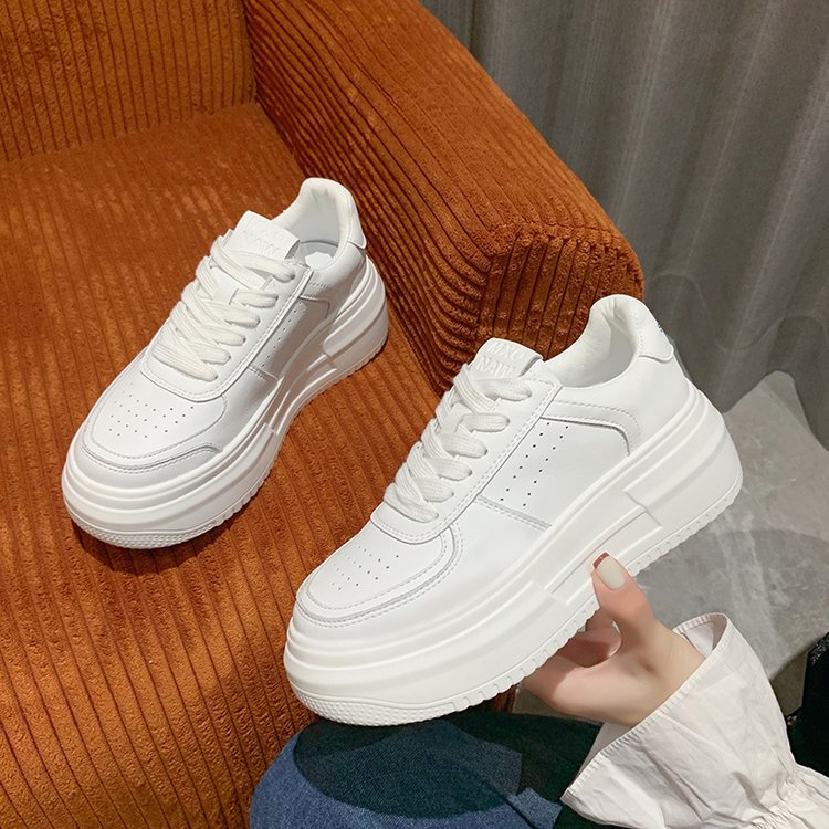 Amozae VIP Link For Dropshipping Fujin Chunky Sneakers Women Spring Thick Bottom Daddy Shoes Round Toe Breathing Leisure Women Shoes