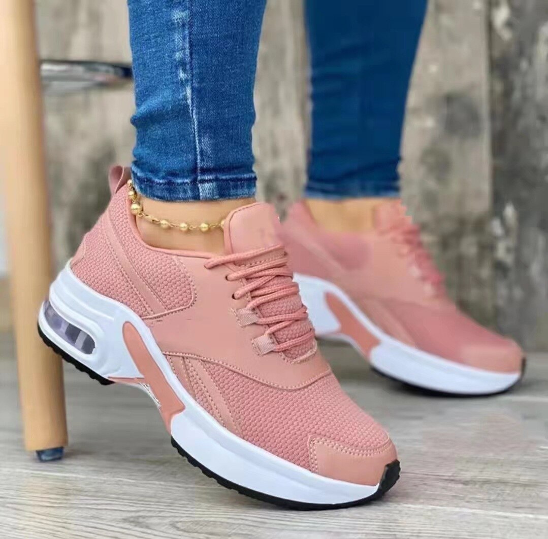 Amozae 2022 Comfortable Outdoor High-Quality Walking Shoes Women's White Shoes Spring Autumn New Lace-Up Flat Casual Sports Shoes