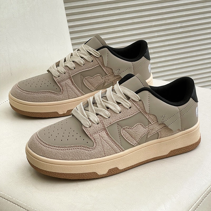 Thanksgiving flowersverse Fashion Sneakers Women Vulcanize Shoes Lace Up Flat Shoes Women Casual Shoes Breathable Zapatillas Mujer Plus Size 43 44