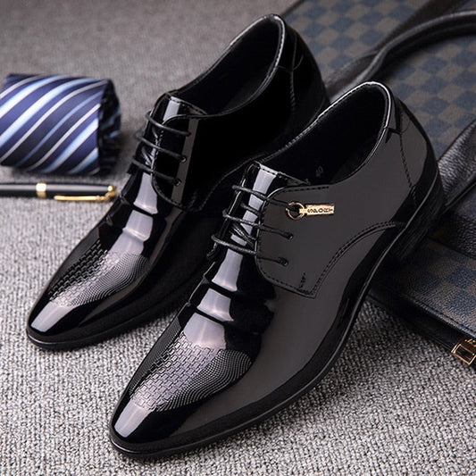 Amozae Large Sizes Man Formal Leather Shoes Elegant Dress Shoes For Men Italian Pointed Man Casual Society Loafers Shoe Male Footwear
