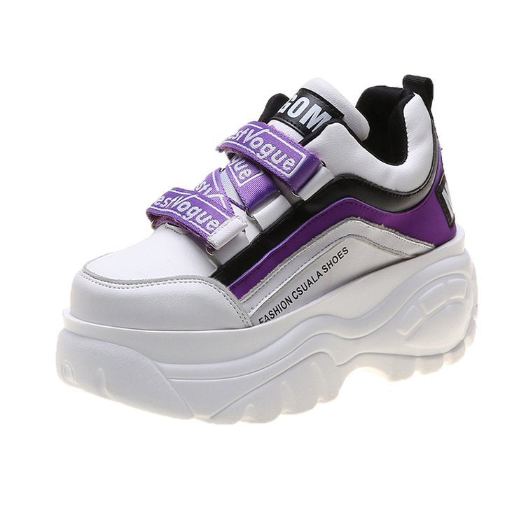 Amozae Sneaker Women Buckle Woman Muffin Breathable Women Causal Shoes Platform Spring Autumn Fashion Thick Bottom Sneakers