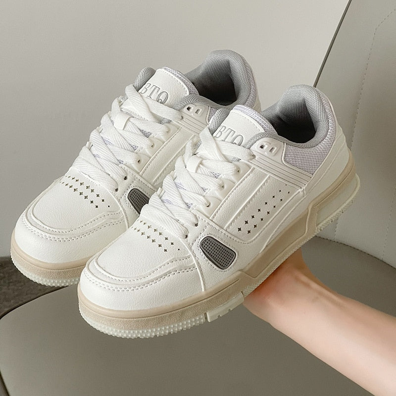 Black Friday Amozae 2022 New Designer Women Sport Shoes Personality Lace Up Vulcanized Sneakers Women Flat Shoes Fashion Luxury Casual Shoes Couple