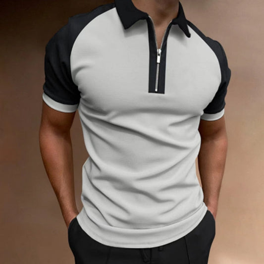 flowersverse Men's Polo Shirts Short Sleeve T-Shirts Contrast New Summer Streetwear Casual Fashion Business Tops S-3XL