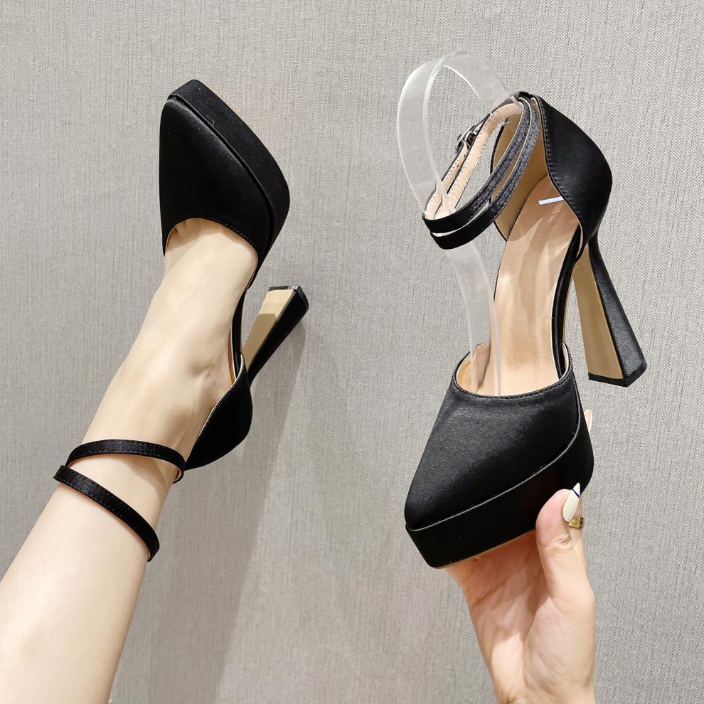 Amozae Summer Ladies Sandals Mixed Color Buckle Platform Wedge Heel Brand Luxury Thick Heel Open Toe Women's Shoes Tacones Mujer
