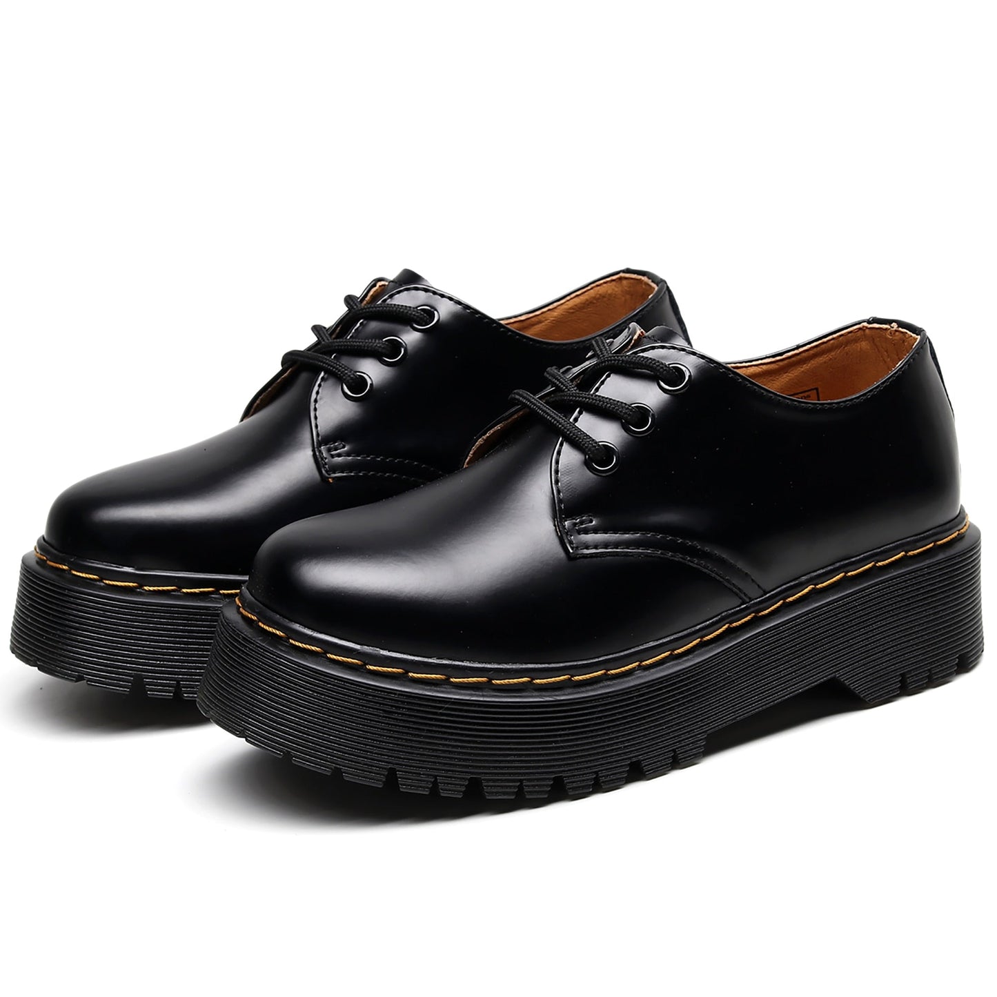 Amozae Black Platform Flats Shoes Women 2022 New Spring Lace Up Pumps Female Footwear Designer Heels Woman Sneakers Party Shoes Ladies