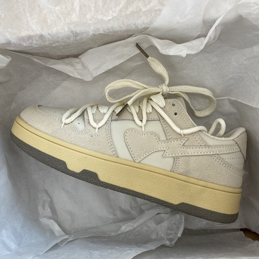 flowersverse New Designer Sneakers Women Shoes Large Size 43 44 Women Vulcanized Shoes Platform Sneakers Women Flat Shoes Light Couple Shoes