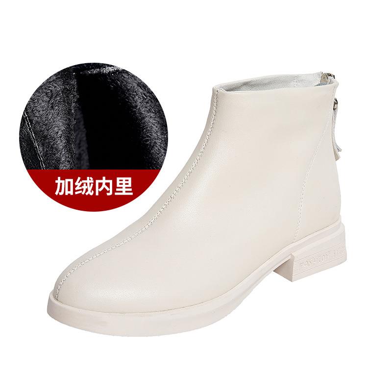 Amozae Fujin Spring Genuine Leather Cow Women Ankle Boots Waterproof Slip On Super Comfortable Booties Autumn Winter Shoes Non Slip